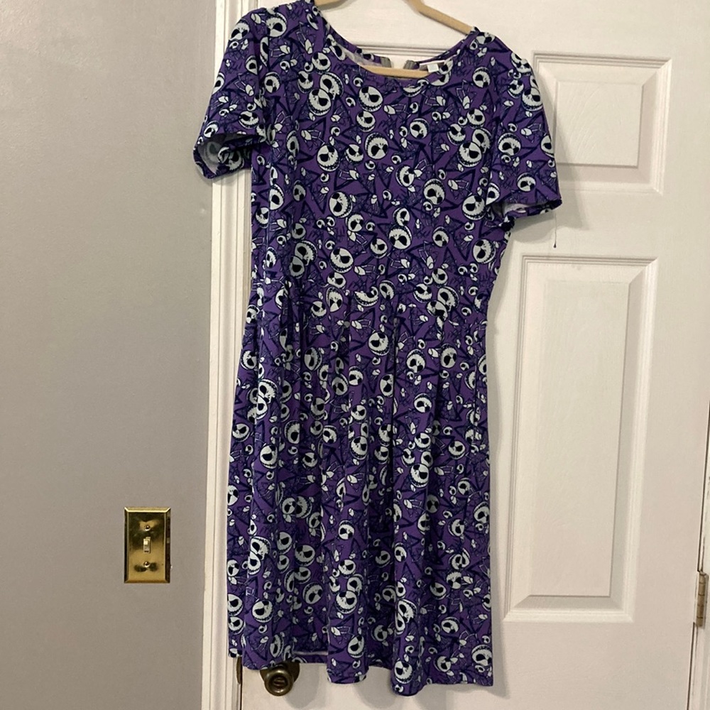 Jack Skellington Nightmare Before Christmas LuLaRoe Amelia dress size 2xl